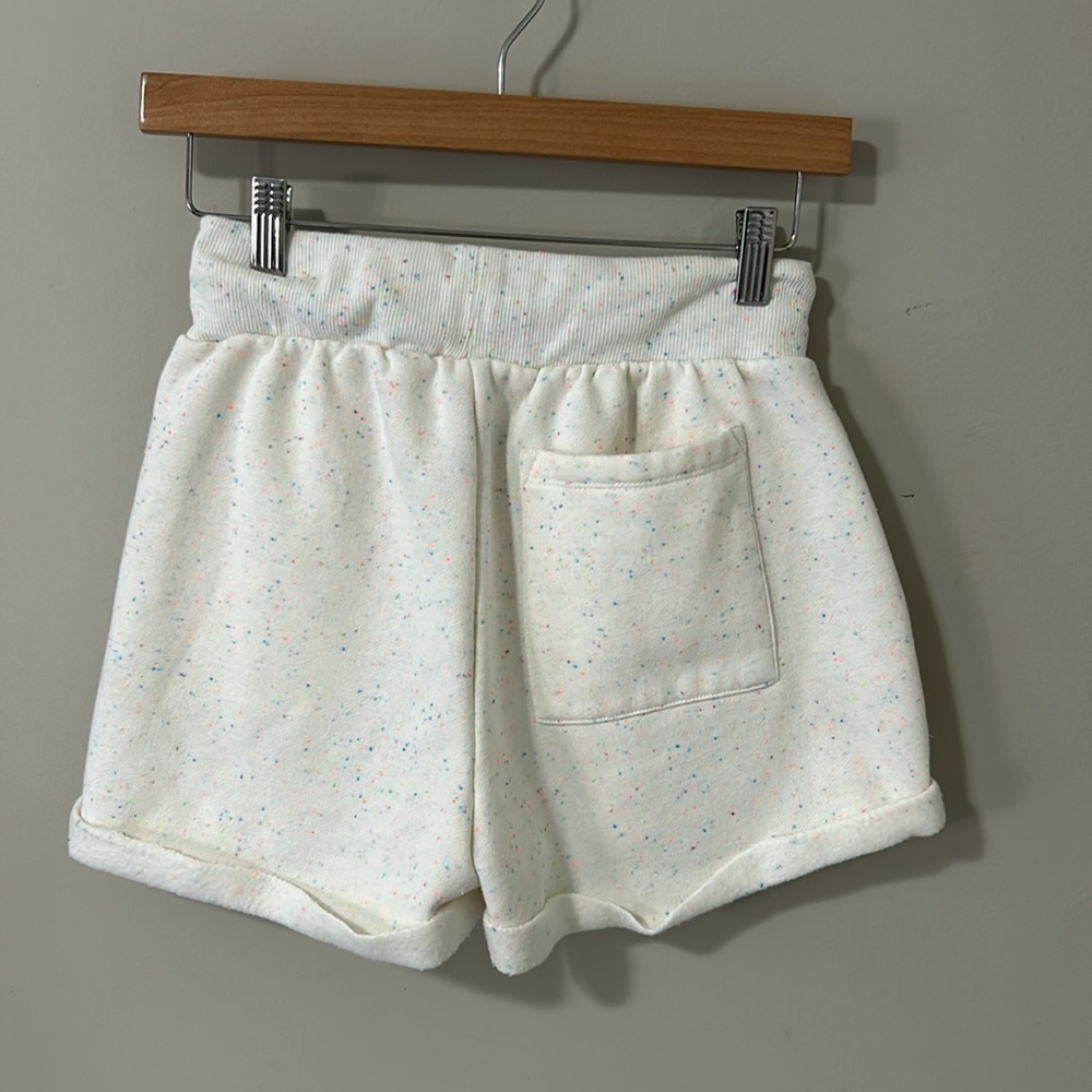 Beach Riot Short cream rainbow confetti speckle sweat short Revolve Sz M - Picture 6 of 9